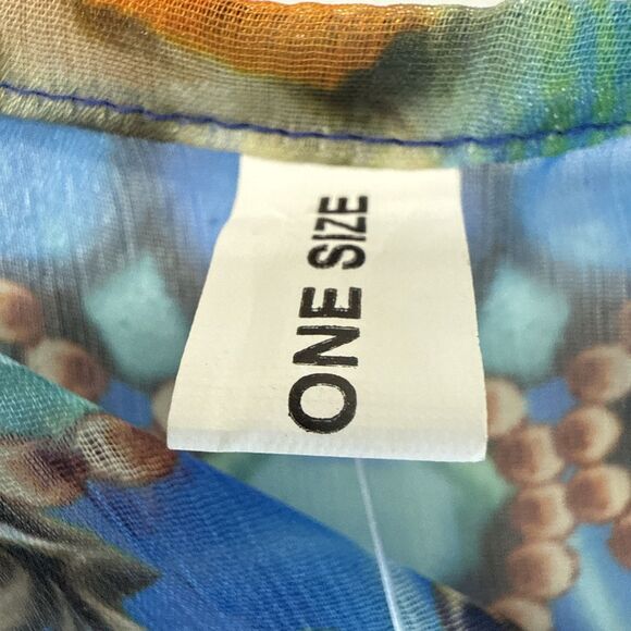 Bon Voyage Top‎ Womens OS Cinch Multi Abstract Butterfly Swim Beach Cover Up - Picture 9 of 10